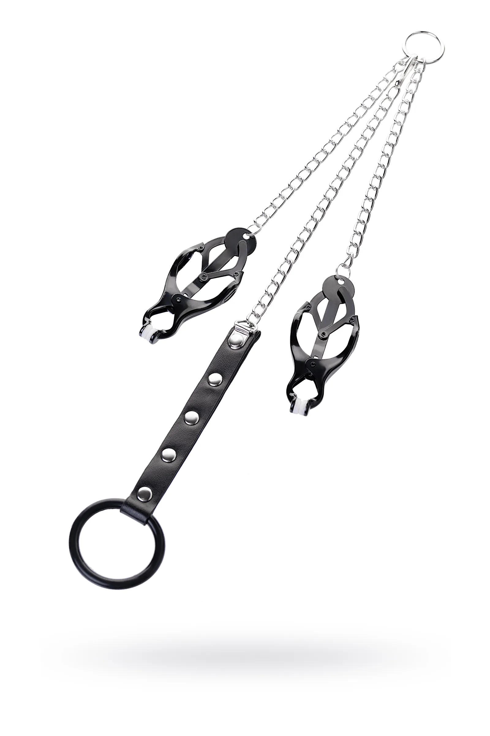 Зажимы для сосков с кольцом для пениса, TOYFA Metal, 