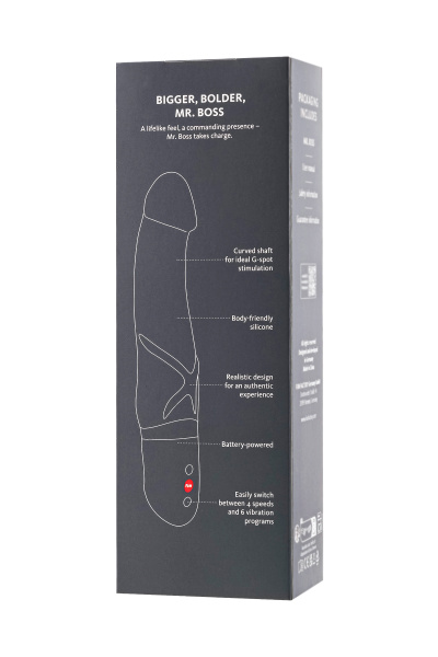 Вибратор для точки G Fun Factory MR. BOSS, силикон, черный, 20,2 см