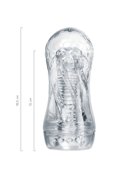 Мастурбатор TOYFA A-Toys Nettl, ABS пластик, прозрачный 18,5 см