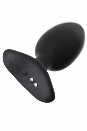 Анальная втулка Lovense Hush 2 (M), силикон, черная, 12,1 см