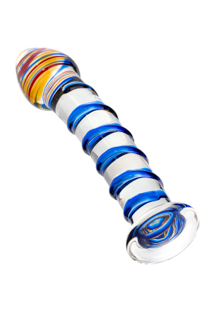 Фаллоимитатор Sexus Glass,стекло, прозрачный, 18 см