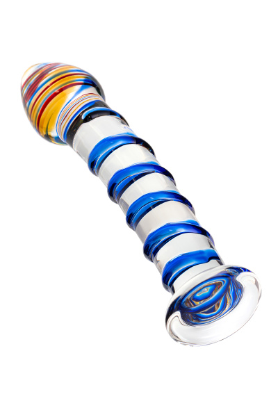 Фаллоимитатор Sexus Glass,стекло, прозрачный, 18 см