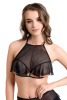 Бралетт эротический Erolanta Karen с открытой грудью, черный, XXL