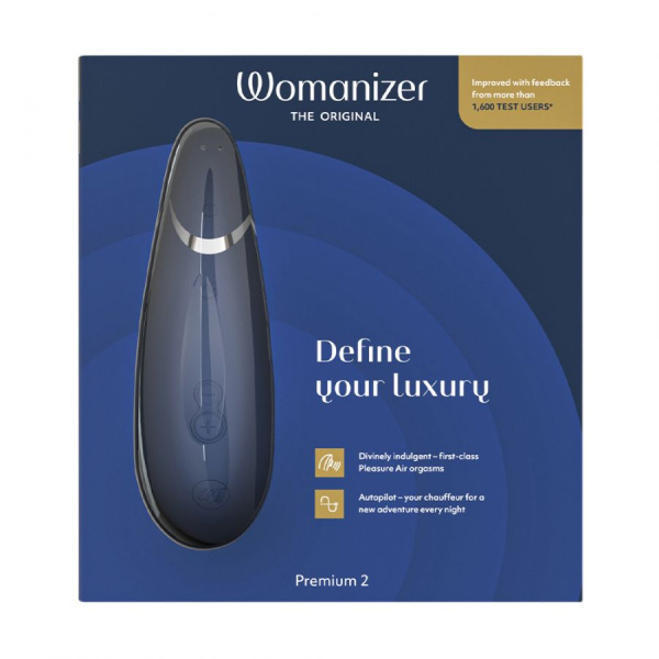 Бесконтактный клиторальный стимулятор Womanizer Premium 2,синий