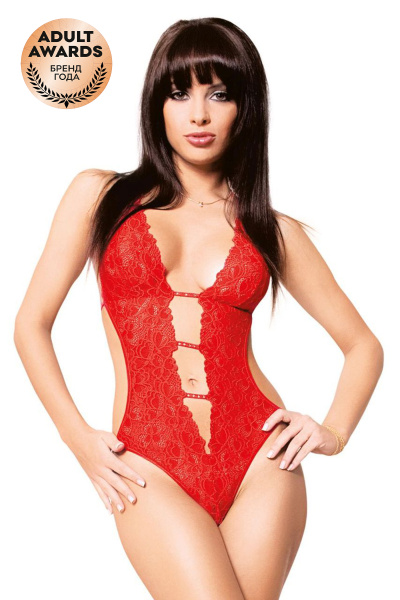 Боди кружевное с бантом