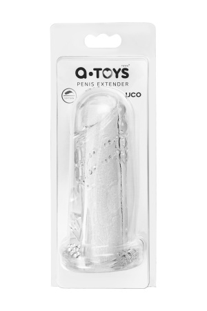 Насадка на пенис с дополнительной стимуляцией A-Toys by TOYFA Uco, TPE, прозрачный, 13 см