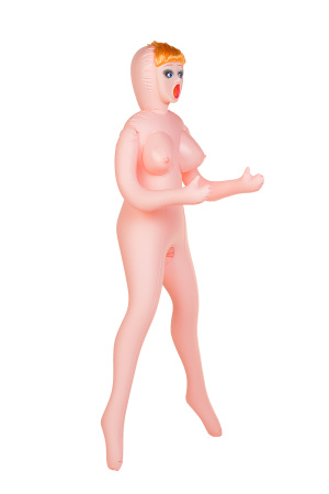 Кукла надувная TOYFA Dolls-X OLIVIA, блондинка, с тремя отверстиями, кибер вставка:вагина-анус