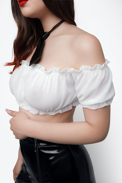 Костюм секретарши Erolanta Alison (юбка, топ, галстук) черно-белый (42-44) в пакете