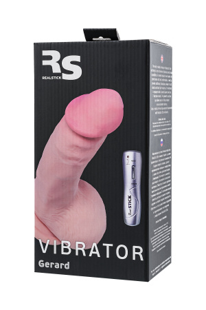 Вибратор реалистичный  TOYFA RealStick Elite Vibro, TPR, телесный, 7 режимов вибрации, 18,5 см