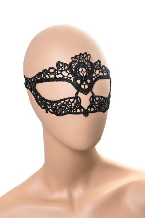 Маска нитяная узкая Eromantica Lady, текстиль, черная, 24,5 см