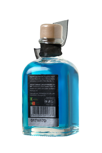 Комплект для сладких игр Orgie Lips Massage со вкусом сахарной ваты (сладкое массажное масло, перо и путеводитель), 100 мл