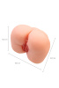 Мастурбатор реалистичный в форме попки, с 2 любовными входами, ТPE, телесный, 3,1 кг (в белой коробк