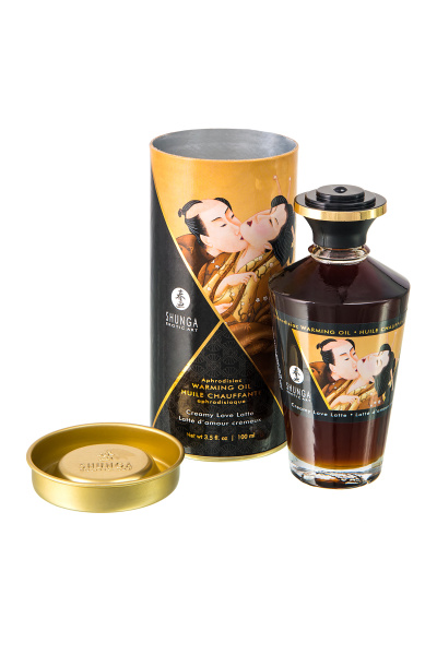 Массажное масло возбуждающее Shunga Сливочный любовный латте,  натуральное 100 мл