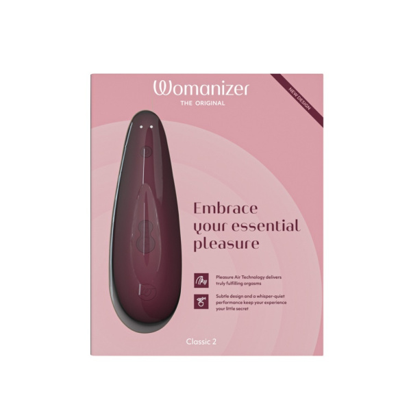 Бесконтактный клиторальный стимулятор Womanizer Classic 2,бордовый