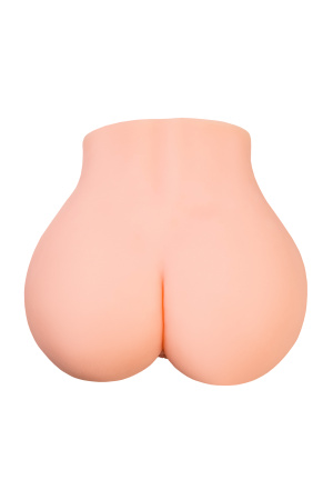 Мастурбатор реалистичный в форме попки, с 2 любовными входами, ТPE, телесный, 5,2 кг (в белой коробк