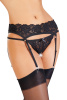 Комплект эротический: пояс для чулок и трусики кружевные (50-52)