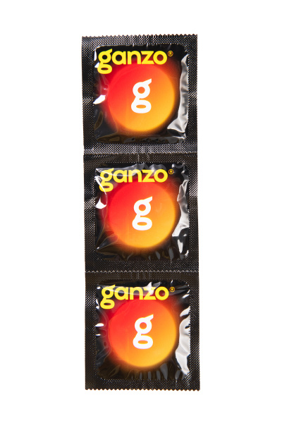 Презервативы Ganzo, classic,латекс, двойная смазка, 18,5 см, 5,2 см, 3 шт.в пакете Black Edition