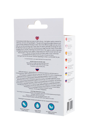 Набор вагинальных шариков TOYFA L'EROINA  Bloom, силикон, фиолетово-розовый, Ø 3,1/3,1/2,6-3 см