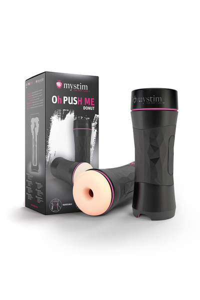 Мастурбатор Mystim On Push Me Donut, телесный, 21,5 см