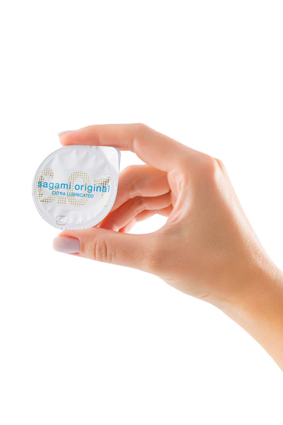 Презервативы Sagami, original 0.01, полиуретан, EXTRA LUB, 2 шт.