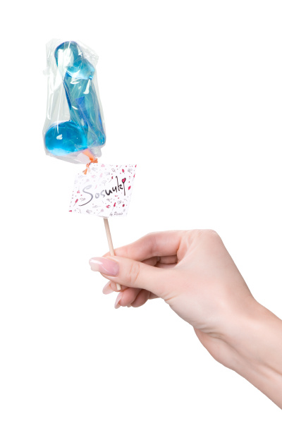 Леденец Sosuчki, «Пенис Blue Curacao», средний, голубой, 80гр