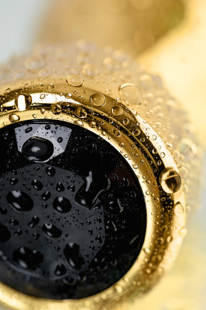 Анальная втулка TOYFA Metal,  с кристаллом цвета  турмалин+алмаз