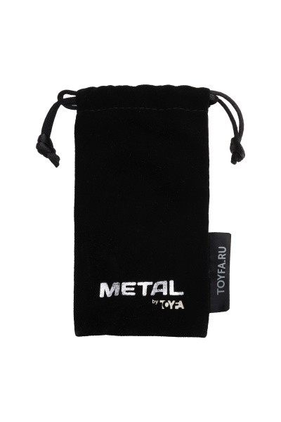 Анальная втулка TOYFA Metall, металл, золотая с черным кристаллом, 8 см, Ø 3,4 см, 85 гр