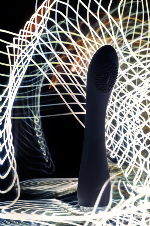 Вибратор  PPP SHIO-PRO BLACK,черный, силикон, 21 см