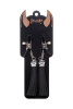 Зажимы на соски «прищепки» с кисточками из шелка Pecado BDSM ,Черные