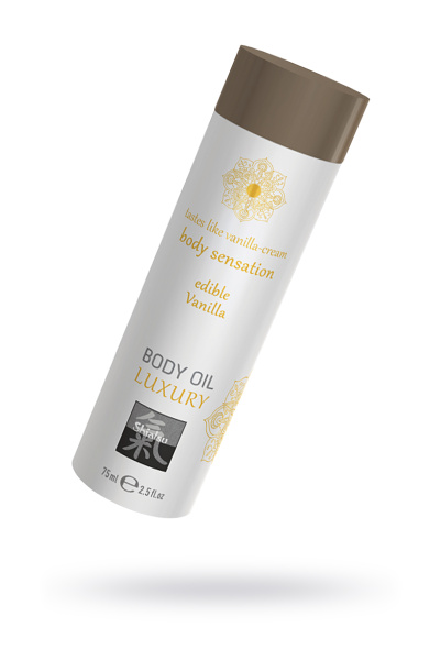 Съедобное масло для тела - Ваниль, 75мл.