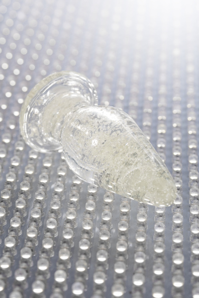 Анальная втулка Sexus Glass светящаяся в темноте, стекло,9,8 см