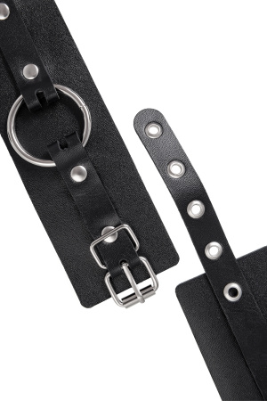 Наручники Pecado BDSM, из толстой кожи с люверсами