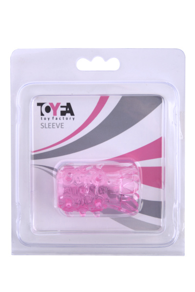 Насадка рельефная TOYFA, TPE, розовый, 5 см