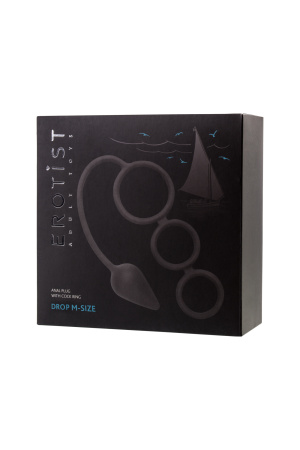 Втулка анальная с эрекционным кольцом Erotist, 6,5 см Ø 3,9