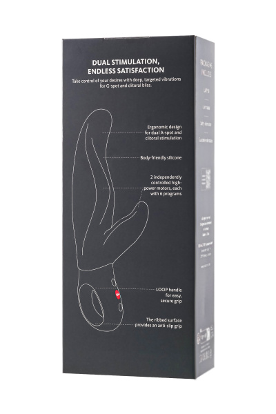 Вибратор кролик Fun Factory LADY BI, силикон, черный, 22 см