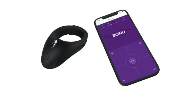 Кольцо эрекционное WE-VIBE Bond для ношения с вибрацией черный,силикон,7,1 см. 