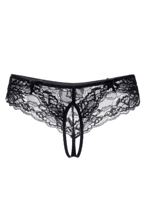 Трусики эротические Erolanta Lingerie Collection кружевные черные, XXL